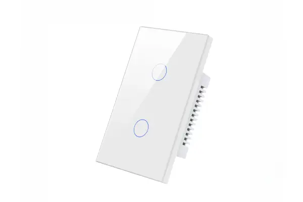 SWITCH 2GANG WHITE FLAT AVATTO